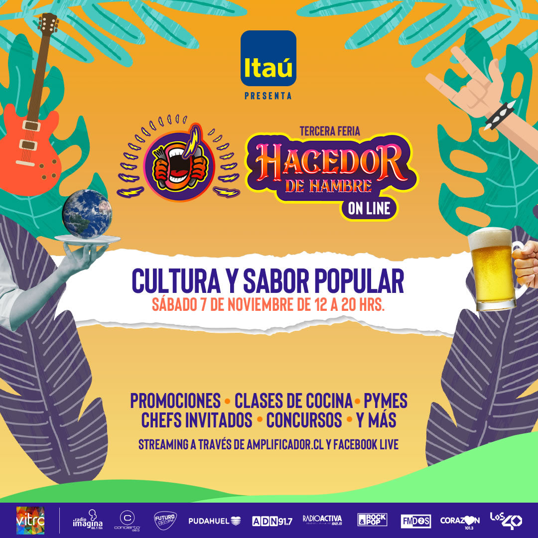 III FERIA HACEDOR DE HAMBRE: gastronomía, emprendimiento, descuentos y mucha entretención 100% ONLINE y gratuita